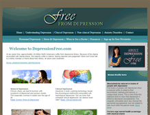 Tablet Screenshot of depressionfree.com